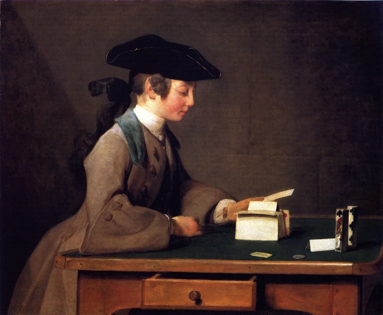 Jean Siméon Chardin - Castello di carte, National Gallery, London